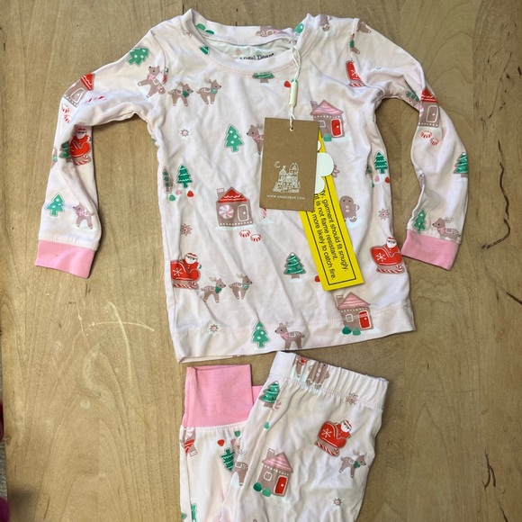 Angel Dear Girls' Gingerbread Print Pajama Set 12-18m - Picture 2 of 4
